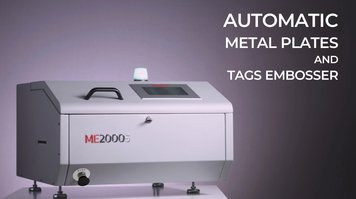 ME2000S Automatic metal plates and tags embosser suitable for industrial applications