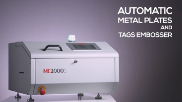 ME2000S Automatic metal plates and tags embosser suitable for industrial applications